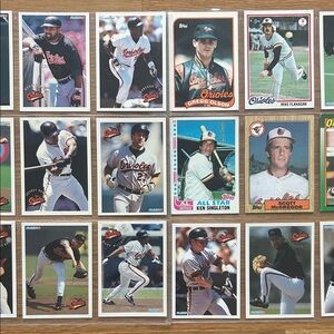 Vintage Baltimore Orioles Baseball Card Collection